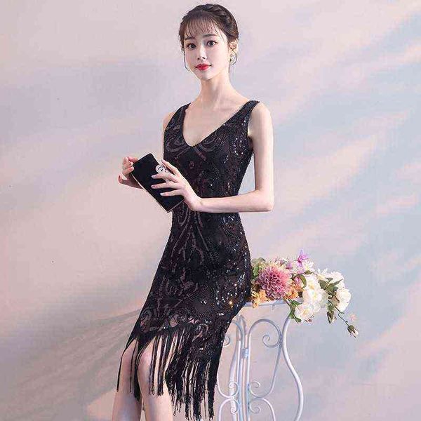 luxury women's casual dresses sequin evening dr's 2022 banquet dignified atmosphere celebrity party tassel dresses medium length, Black;gray
luxury women's casual dresses sequin evening dr's 2022 banquet dignified atmosphere celebrity party tassel dresses medium length, Black;gray