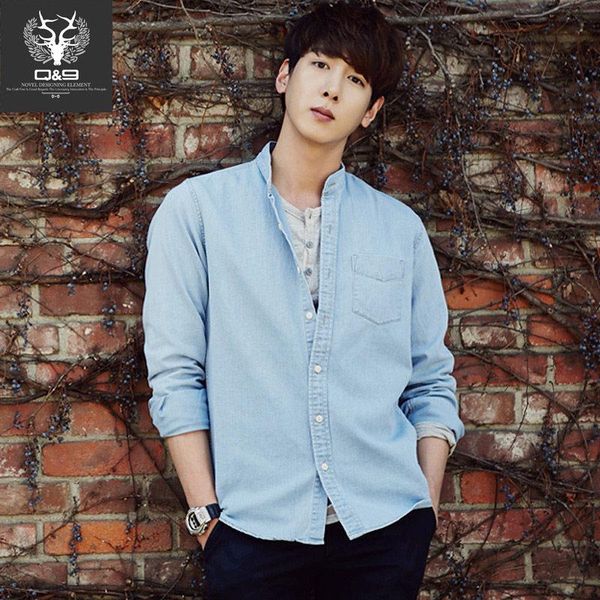 classic cowboy mens mandarin collar denim shirt fashion solid color slim fit casual long sleeved jeans clothes dress shirts men's, White;black
classic cowboy mens mandarin collar denim shirt fashion solid color slim fit casual long sleeved jeans clothes dress shirts men's, White;black