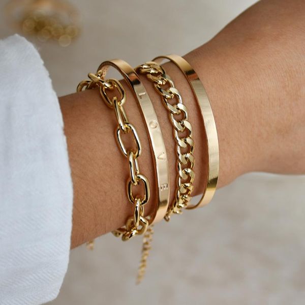 bangle ladies trendy bracelets & bangles 4pcs set gold color twist chunky bracelet simple cuff women's jewelry, Black
bangle ladies trendy bracelets & bangles 4pcs set gold color twist chunky bracelet simple cuff women's jewelry, Black