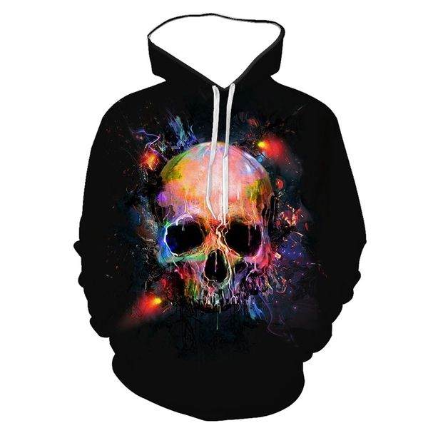20203d digital printed skull sweater men's hoodie women's lovers' wear, Black
20203d digital printed skull sweater men's hoodie women's lovers' wear, Black