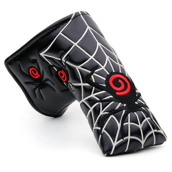 black pu leather classical spider design covers golf club headcover for blade putter
black pu leather classical spider design covers golf club headcover for blade putter