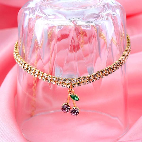 anklets flatfoosie 2pcs/set sweet cherry crystal anklet bracelet for women gold color rhinestone beach sandals foot chain jewelry, Red;blue
anklets flatfoosie 2pcs/set sweet cherry crystal anklet bracelet for women gold color rhinestone beach sandals foot chain jewelry, Red;blue