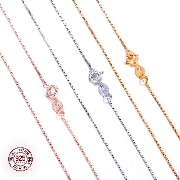 chains 100% pure 925 sterling silver 1mm box chain necklace fit pendant,925 fine jewelry for women men 40cm,45cm,50cm,55cm,60cm
chains 100% pure 925 sterling silver 1mm box chain necklace fit pendant,925 fine jewelry for women men 40cm,45cm,50cm,55cm,60cm