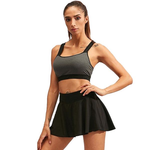 gym clothing women's sports bra sets fitness suit yoga vest breathable quick-drying running short skirt tennis training clothes sportwe, White;black
gym clothing women's sports bra sets fitness suit yoga vest breathable quick-drying running short skirt tennis training clothes sportwe, White;black