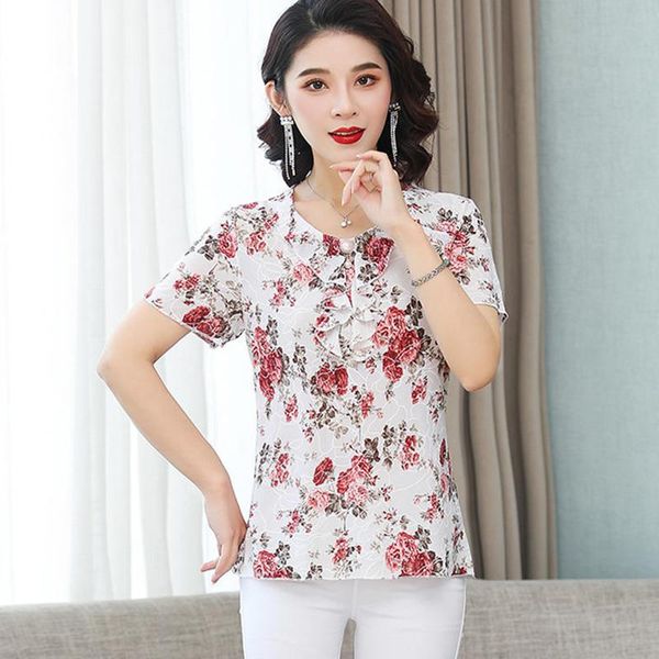 women's blouses & shirts summer shirt blouse women clothing loose short sleeve print ladies blusas mujer de moda verano casual femme q, White
women's blouses & shirts summer shirt blouse women clothing loose short sleeve print ladies blusas mujer de moda verano casual femme q, White