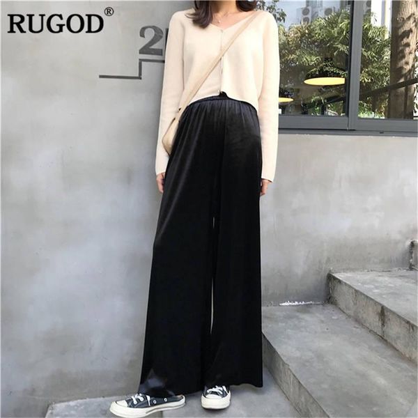 women's pants & capris rugod 2021 loose women high waist casual trousers solid elegant wide leg fashion pantalon femme, Black;white
women's pants & capris rugod 2021 loose women high waist casual trousers solid elegant wide leg fashion pantalon femme, Black;white