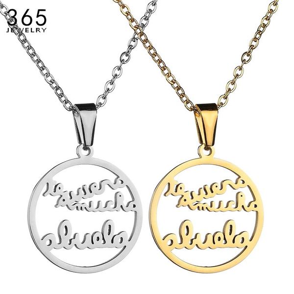 pendant necklaces fashion jewelry two colors grandmother necklace round stainless steel simple letter collar de mujer, Silver
pendant necklaces fashion jewelry two colors grandmother necklace round stainless steel simple letter collar de mujer, Silver