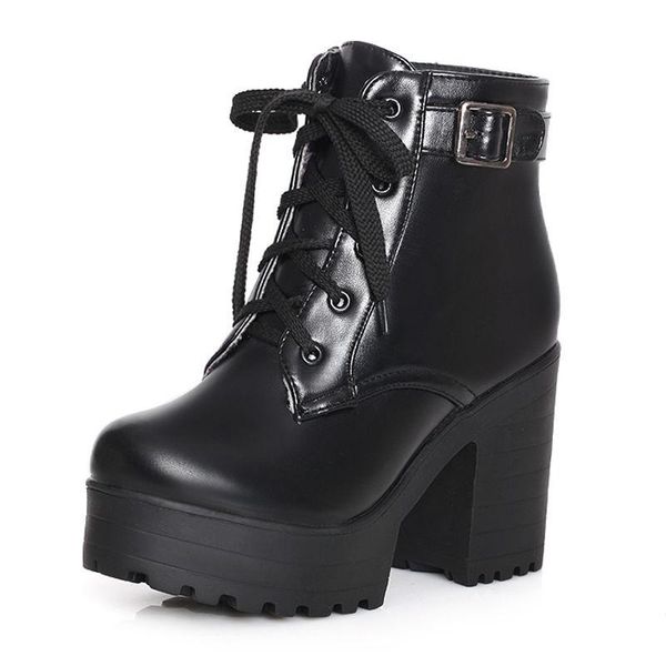boots agodor 2021 women ankle lace up combat platform square high heel winter shoes size 34-43, Black
boots agodor 2021 women ankle lace up combat platform square high heel winter shoes size 34-43, Black