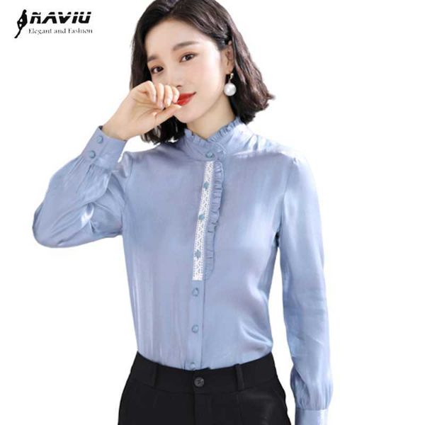 naviu spring elegant small ruffle blouses for women shirt office ladies formal workwear 210604, White
naviu spring elegant small ruffle blouses for women shirt office ladies formal workwear 210604, White