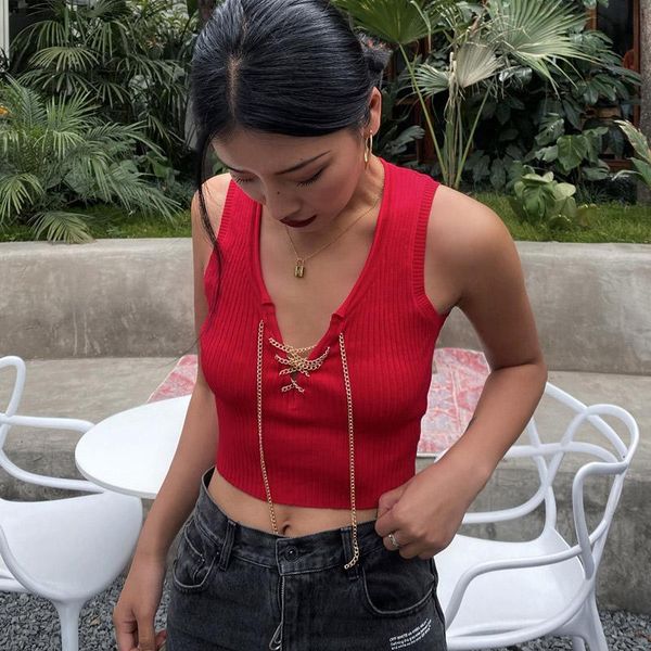 women's tanks & camis fashion summer deep v neck knitting crop women 2021 knitted slim solid short for woman good quality, White
women's tanks & camis fashion summer deep v neck knitting crop women 2021 knitted slim solid short for woman good quality, White