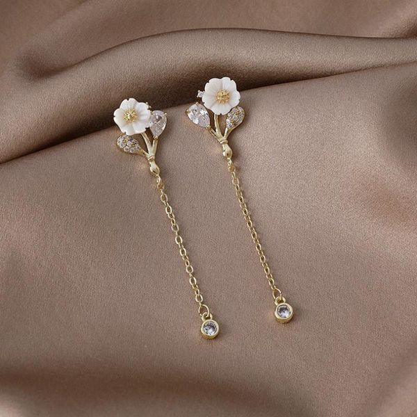 dangle & chandelier 2021 korean exquisite shell flower tassel earrings fashion temperament long women's jewelry, Silver
dangle & chandelier 2021 korean exquisite shell flower tassel earrings fashion temperament long women's jewelry, Silver