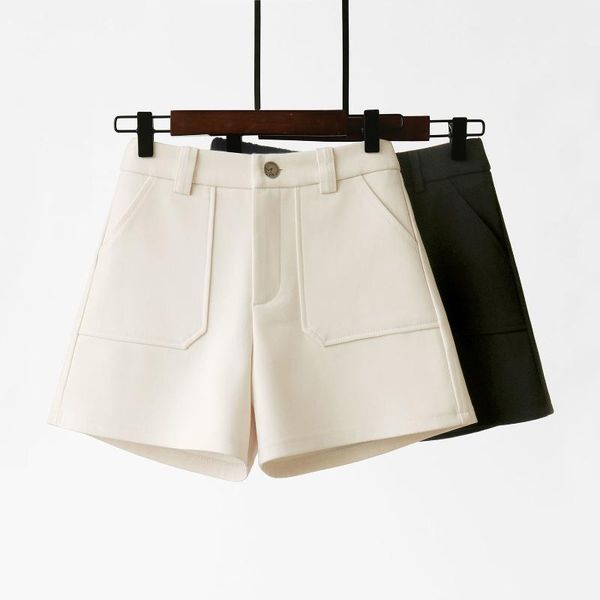 women's shorts women 2021 summer female high waist solid color short wide leg bottoms ladies zip up fashion casual slim r51, White;black
women's shorts women 2021 summer female high waist solid color short wide leg bottoms ladies zip up fashion casual slim r51, White;black