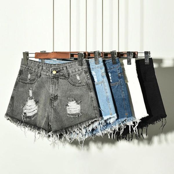 women's shorts summer 2021 arrival casual denim high waist fashion leg-openings plus sizes s-6xl short ripped jeans, White;black
women's shorts summer 2021 arrival casual denim high waist fashion leg-openings plus sizes s-6xl short ripped jeans, White;black