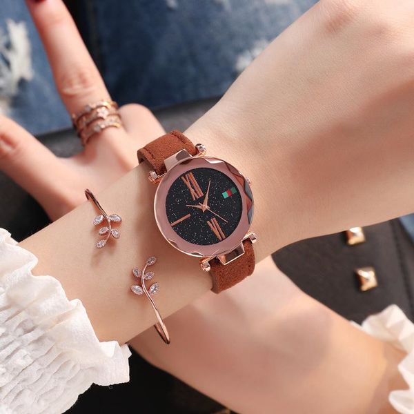 wristwatches fashion women stainless steel silver gold leather watch unique simple watches casual quartz clock, Slivery;brown
wristwatches fashion women stainless steel silver gold leather watch unique simple watches casual quartz clock, Slivery;brown