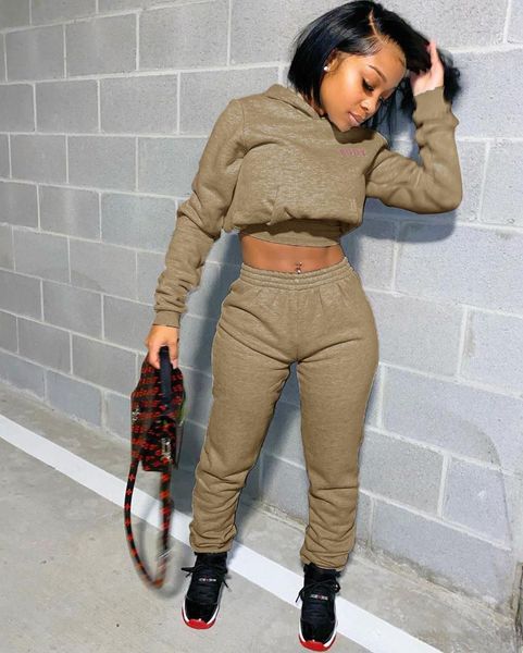 pcs women letter outfits autumn winter long sleeve front pocket hooded crop trousers women's two piece pants, White
pcs women letter outfits autumn winter long sleeve front pocket hooded crop trousers women's two piece pants, White