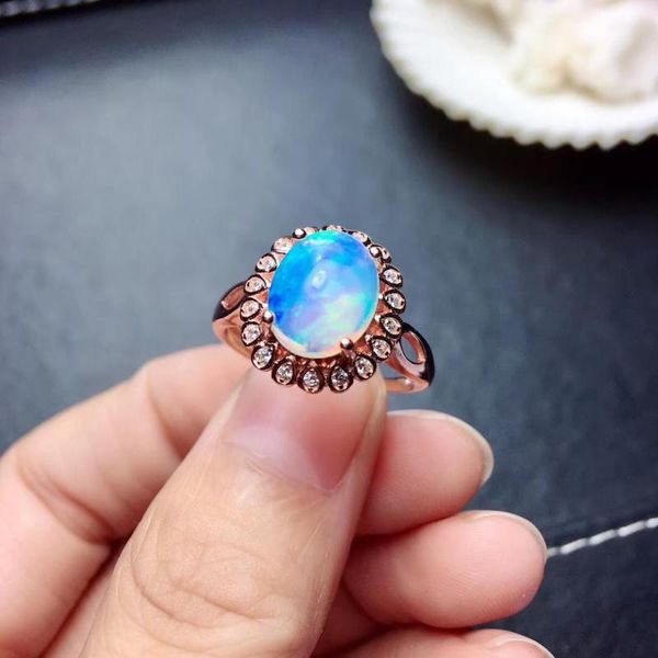 luxury real natural opal ring 925 sterling silver classical cluster rings, Golden;silver
luxury real natural opal ring 925 sterling silver classical cluster rings, Golden;silver