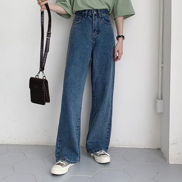women's jeans casual high waist loose women denim streetwear vintage long wide leg pants female trousers capris 2021, Blue
women's jeans casual high waist loose women denim streetwear vintage long wide leg pants female trousers capris 2021, Blue