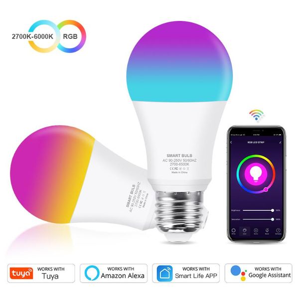 bulbs tuya smart bulb wifi led lamp rgbcw color changing dimmable e27 e26 ac110v 220v dazzling alexa echo google home voice
bulbs tuya smart bulb wifi led lamp rgbcw color changing dimmable e27 e26 ac110v 220v dazzling alexa echo google home voice