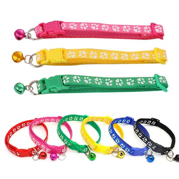 nylon fabric cute adjustable small footprint pattern pet accessories lovely bell collar dog puppy chain collars & leashes
nylon fabric cute adjustable small footprint pattern pet accessories lovely bell collar dog puppy chain collars & leashes