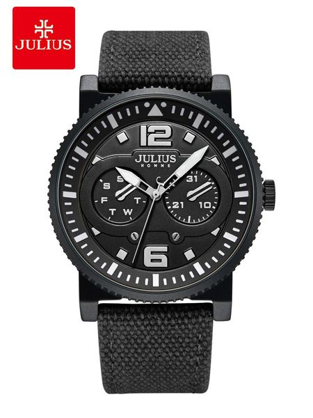 wristwatches canvas 4 colors multi-function men's watch japan quartz man hours fine fashion real leather bracelet boy's gift juliu, Slivery;brown
wristwatches canvas 4 colors multi-function men's watch japan quartz man hours fine fashion real leather bracelet boy's gift juliu, Slivery;brown