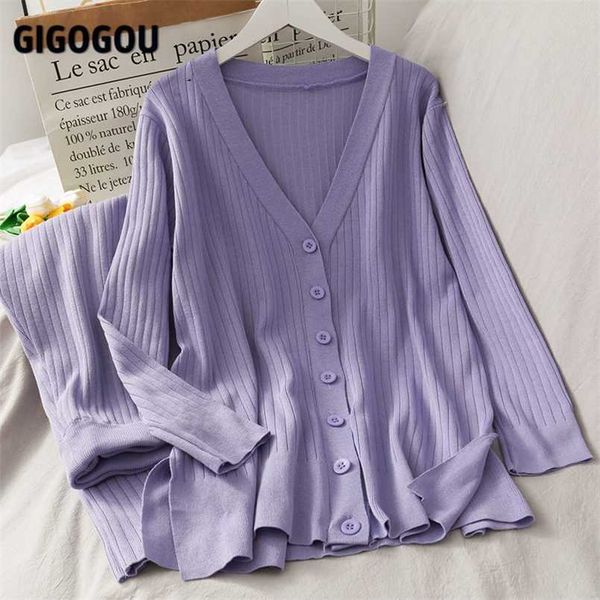 gigogou 2 pcs knitted women sets oversized long straight pant suits oversized ribbed cardigan sweater wide leg pant tracksuits 211109, Gray
gigogou 2 pcs knitted women sets oversized long straight pant suits oversized ribbed cardigan sweater wide leg pant tracksuits 211109, Gray
