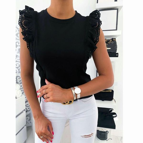 women lace sleeveless o-neck solid blouse roupa feminina shirt ropa mujer blusas de moda 2021 women's blouses & shirts, White
women lace sleeveless o-neck solid blouse roupa feminina shirt ropa mujer blusas de moda 2021 women's blouses & shirts, White