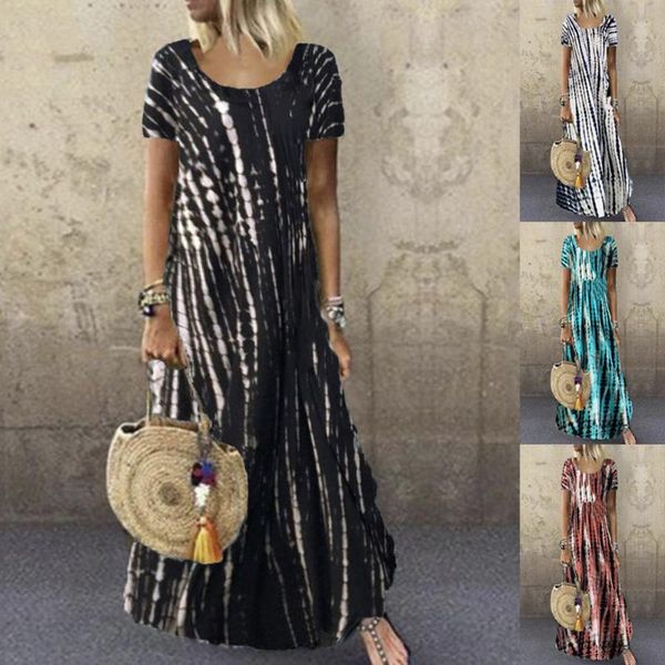 casual dresses 2021 summer dress round neck short-sleeved tie-dye printing big swing large size for women vestido de mujer, Black;gray
casual dresses 2021 summer dress round neck short-sleeved tie-dye printing big swing large size for women vestido de mujer, Black;gray