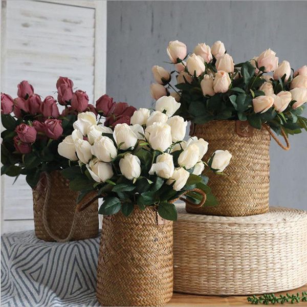 decorative flowers & wreaths imitation flower 9 branch rose plastic living room dining decorate artificial silk ornament
decorative flowers & wreaths imitation flower 9 branch rose plastic living room dining decorate artificial silk ornament
