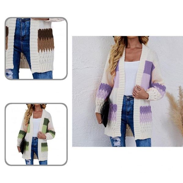 women's knits & tees outwear warm loose-fitting sweater coat lady women cardigan no button for office, White
women's knits & tees outwear warm loose-fitting sweater coat lady women cardigan no button for office, White