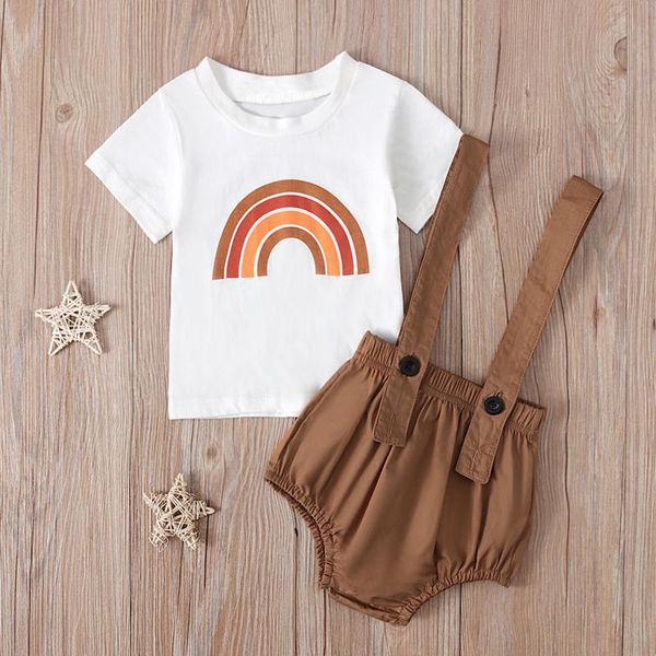 clothing sets baby girl clothes toddler kids girls rainbow print t shirt button suspender outfits set, White
clothing sets baby girl clothes toddler kids girls rainbow print t shirt button suspender outfits set, White
