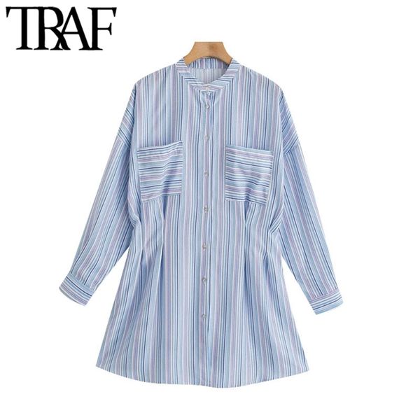 women chic fashion with pockets darts striped mini dress vintage long sleeve button-up female dresses vestidos 210507, Black;gray
women chic fashion with pockets darts striped mini dress vintage long sleeve button-up female dresses vestidos 210507, Black;gray