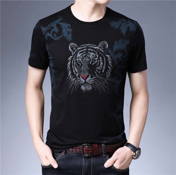 summer 2021 tiger head printed thin men's t-shirt round neck loose short sleeve fashion casual young dad t, White;black
summer 2021 tiger head printed thin men's t-shirt round neck loose short sleeve fashion casual young dad t, White;black