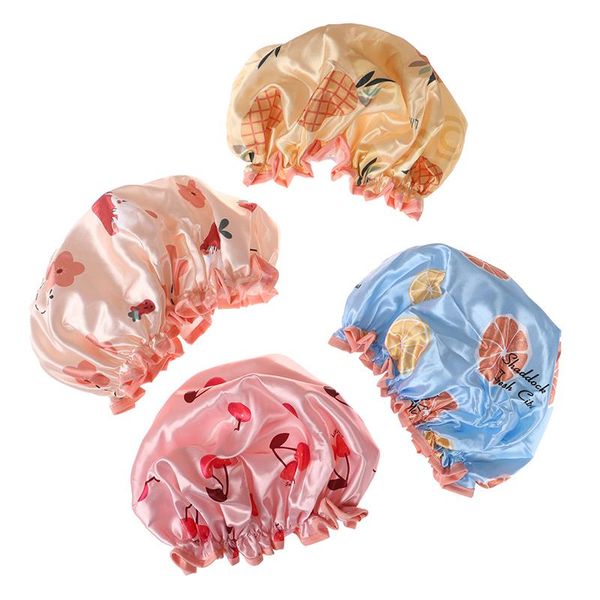 1pcs women exquisite waterproof bath hat double layer shower hair cover supplies cap bathroom accessories caps
1pcs women exquisite waterproof bath hat double layer shower hair cover supplies cap bathroom accessories caps