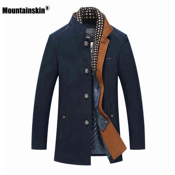 mountainskin new men woolen coat winter fleece warm jackets thermal slim fit fashion trench outerwear male eu size sa704 y1122, Black;brown
mountainskin new men woolen coat winter fleece warm jackets thermal slim fit fashion trench outerwear male eu size sa704 y1122, Black;brown