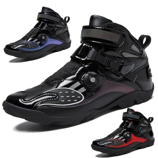cycling footwear motorcycle boots men woman shoes riding microfiber leather anti-skid anticollision wear-resistant foot protective gear boot, Black
cycling footwear motorcycle boots men woman shoes riding microfiber leather anti-skid anticollision wear-resistant foot protective gear boot, Black
