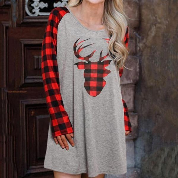 female long sleeves dresses fahsion christmas elk printed losoe straight short dress costume casual lady xmas jumper vestido, Black;gray
female long sleeves dresses fahsion christmas elk printed losoe straight short dress costume casual lady xmas jumper vestido, Black;gray