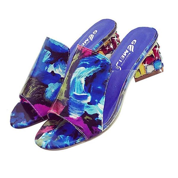 women sandals summer open toe slip on mixed color slide fashion rhinestone heeled outdoor street high heel, Black
women sandals summer open toe slip on mixed color slide fashion rhinestone heeled outdoor street high heel, Black