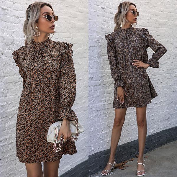 casual dresses midi floral autumn women's dress 2021 long-sleeved high-neck ruffled pleated party bodycon elegant sundress y2k, Black;gray
casual dresses midi floral autumn women's dress 2021 long-sleeved high-neck ruffled pleated party bodycon elegant sundress y2k, Black;gray