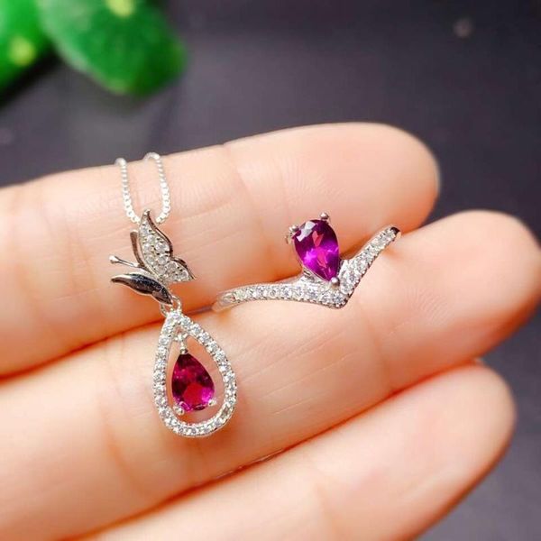 jewelry set natural garnet ring pendant sets women 4x6mm bracelet, earrings & necklace, Black
jewelry set natural garnet ring pendant sets women 4x6mm bracelet, earrings & necklace, Black