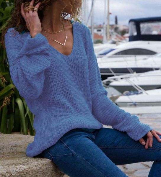 women's sweaters womens loose v neck long sleeve knit jumper sweater casual pullover blouse, White;black
women's sweaters womens loose v neck long sleeve knit jumper sweater casual pullover blouse, White;black