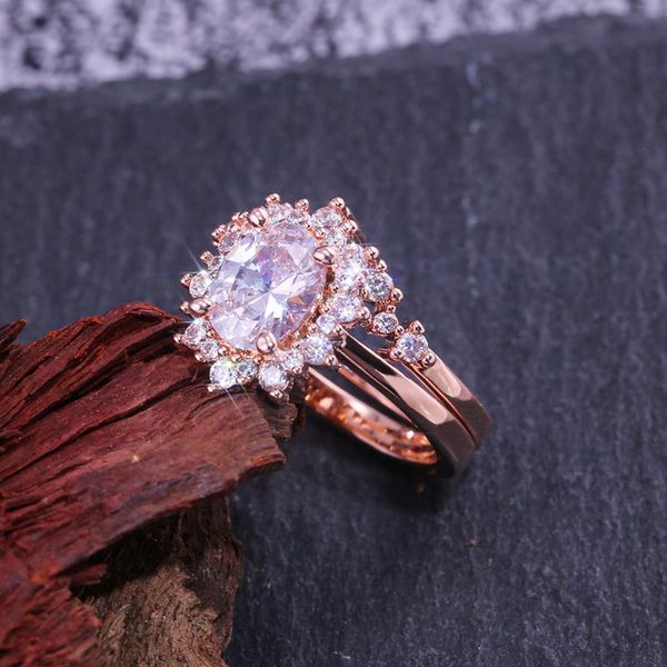 Huitan Arrival 2PC Bridal Ring Sets Pretty Sun Flower Shaped Rose Gold Wedding Engagement Rings For Female With Clear Stone, Slivery;golden
Huitan Arrival 2PC Bridal Ring Sets Pretty Sun Flower Shaped Rose Gold Wedding Engagement Rings For Female With Clear Stone, Slivery;golden