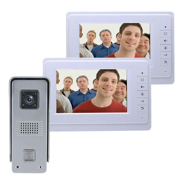 7'' tft lcd wired 2monitor video door phone visual intercom speakerphone system with waterproof outdoor ir camera phones
7'' tft lcd wired 2monitor video door phone visual intercom speakerphone system with waterproof outdoor ir camera phones