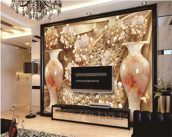 retail custom 3d wallpaper jade vase luxury diamond flower jewelry tv interior wall decoration mural home decor wallpapers
retail custom 3d wallpaper jade vase luxury diamond flower jewelry tv interior wall decoration mural home decor wallpapers