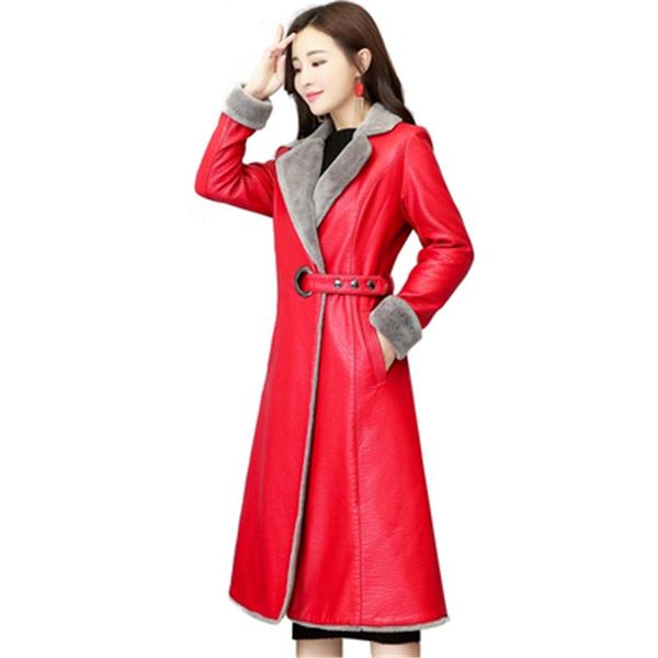 women's leather & faux 2021 autumn and winter fashion long section fur one plus velvet thick warm lamb cashmere jacket tide hhh00162, Black
women's leather & faux 2021 autumn and winter fashion long section fur one plus velvet thick warm lamb cashmere jacket tide hhh00162, Black