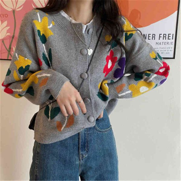 women's jackets retro sweater knitted with flower pattern, loose korean casual women's clothing b0sv, Black;brown
women's jackets retro sweater knitted with flower pattern, loose korean casual women's clothing b0sv, Black;brown