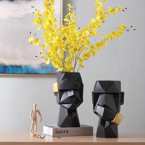 modern simple geometric abstract face vase art home ornaments living room creative special shaped ceramic flower vases
modern simple geometric abstract face vase art home ornaments living room creative special shaped ceramic flower vases