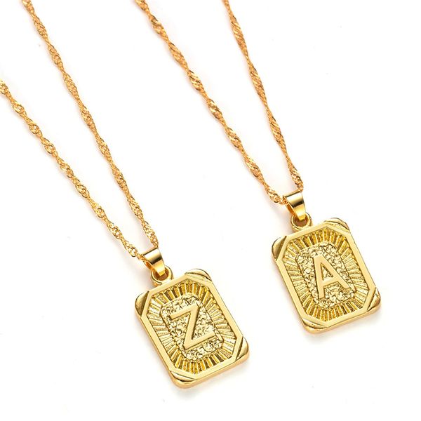 kimter 26 gold plated square capital pendant necklace for men women personalized a-z letter necklaces fashion accessories p167fa, Silver
kimter 26 gold plated square capital pendant necklace for men women personalized a-z letter necklaces fashion accessories p167fa, Silver