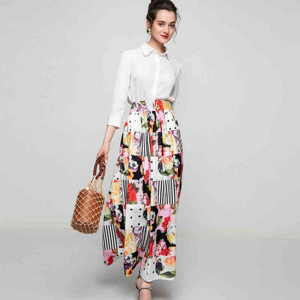 two piece dress runway designers spring clothes elegant lady white blouse and long skirt floral print suit 2 piece joint 7e2z
two piece dress runway designers spring clothes elegant lady white blouse and long skirt floral print suit 2 piece joint 7e2z