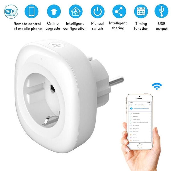 smart power plugs mini wifi socket eu plug mobile phone remote control intelligent usb output for home sp99
smart power plugs mini wifi socket eu plug mobile phone remote control intelligent usb output for home sp99