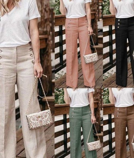 solid color button high waist wide leg pants women cotton linen long harem plus size clothing women's & capris, Black;white
solid color button high waist wide leg pants women cotton linen long harem plus size clothing women's & capris, Black;white